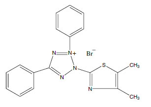 Molecular Formula: Methylthiazoletetrazolium (MTT) / 298-93-1